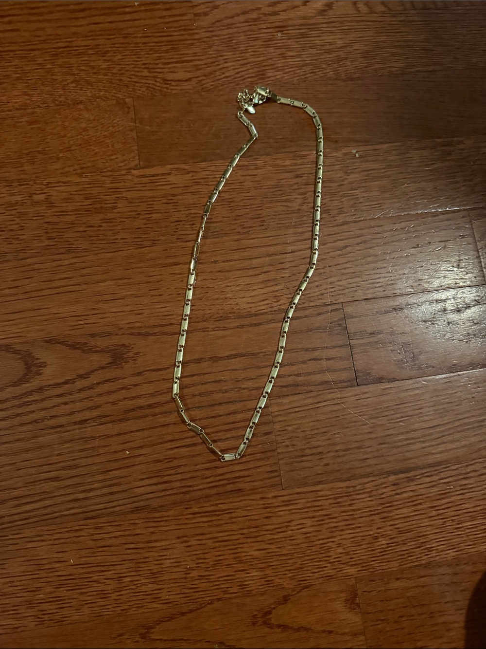SHEIN Gold Tone Box Link Necklace